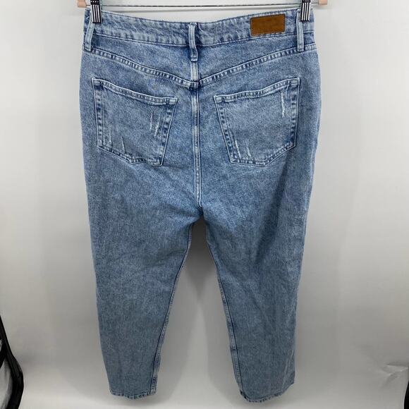 Social Tourist Distressed Boyfriend Jeans Hi-Rise Medium Wash Stretch Sz 30 - Picture 3 of 9